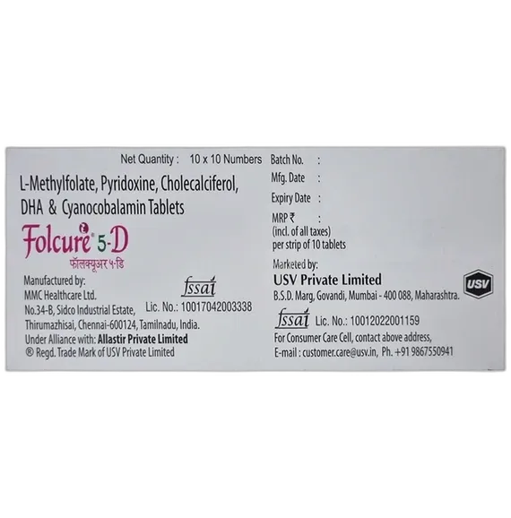 folcure 5 d tablet 10's